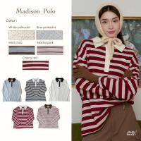 ราคา DAILYLOOK SM Madison polkadot polo เสื้อโปโลแขนยาว ทรง Oversize ดีเทลปัก Dailylook ตรงอกซ้าย ผ้าลายจุดสุดฮิต (24639511687)