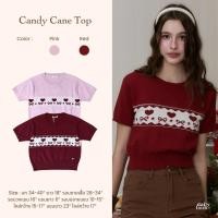 ราคา DAILYLOOK SM Candy cane top เสื้อไหมพรมแขนสั้น ทอลายโบว์สลับกับหัวใจ (56751079651)