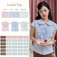 ราคา DAILYLOOK SM Locket top เสื้อคอบัวแต่งปกลูกไม้ 2 ชั้น (41664835393)