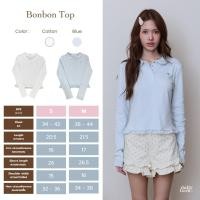 ราคา DAILYLOOK SM Bonbon top เสื้อแขนยาวผ้าCotton spendex ปกคอบัว ดีเทลกระดุมสแนป (27891953487)