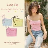 ราคา DAILYLOOK SM Candy top สายเดี่ยวผูกไหล่รีดเพชร sunkissed (27477894741)