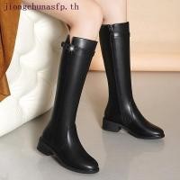 ราคา boots รองเท้าบูทผู้หญิง รองเท้าบูทไม่มีเข่างในฤดูใบไม้ร่วงฤดูหนาวปี 2023 เวอร์ชันเกาหลี รองเท้าบูทขี่ม้า รองเท้าบูทส้นบล็อก รองเท้าบูททรงสกินนี่ขนาดเล็ก รองเท้าบูทหนังผู้หญิง (26820974896)