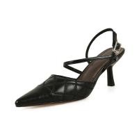 ราคา UABRAV ใหม่ รองเท้าส้นสูง หัวแหลม ปากตื้น มีสายรัดข้อเท้า แต่งหัวเข็มขัด สําหรับผู้หญิง ขนาด 35 40 (49052399123)