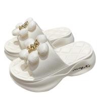 ราคา พร้อมส่ง รองเท้าแตะแบบสวม แฟชั่น ส้นตึก พื้นสูง 6 ซม ดอกไม้ใหญ่ หมีทอง ยาง EVA ยืดหยุ่นน้ำหนักเบา ใส่สบายสุดๆ (41225567839)