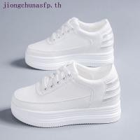 ราคา รองเท้าผ้าใบแพลตฟอร์ม ส้นตึก แบบบาง เสริมส้น เหมาะกับฤดูใบไม้ผลิ สําหรับผู้หญิง (27757749926)