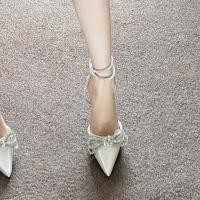 ราคา แฟชั่นส้นสูงรองเท้าแตะใหม่ rhinestone stiletto รองเท้าแตะคริสตัลนางฟ้าลมโบว์สีขาวกับเพชรรองเท้าส้นสูงผู้หญิงเซ็กซี่รอง (41660596028)
