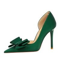 ราคา Bigtree Sweet Bow รองเท้าส้นสูง 10 ซม 4 นิ้ว Super Pointed Stiletto รองเท้าผู้หญิง (51951160023)