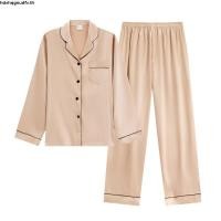 ราคา LLชุดนอนผู้ชายบิ๊กไซด์ ชุดนอนสีพื้น ชุดนอนบิ๊กไซส์ แขนยาว ขายาว ผ้าซาติน อก 43 52 60 นิ้ว ผ้าเย็นใส่สบาย (47052326628)