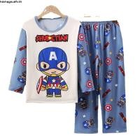 ราคา ชุดนอนเด็กผู้ชายชุดนอนเด็กเด็กโตคอปกแขนยาวกางเกงคาร์ดิแกนชุดบริการที่บ้าน (50552114299)