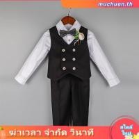 ราคา ชุดเซ็ตเสื้อกั๊ก ชุดสูทเด็ก ชุดออกงานเด็กชาย ชุดออกงานเด็กผู้ชาย สินค้าพร้อมส่งในไทย รหัส 5001 ครบเซ็ต (50850676623)