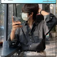 ราคา เสื้อแจ็กเก็ตยีน แขนยาว ทรงหลวม สไตล์เกาหลี ฮ่องกง เรโทร สําหรับผู้ชาย (51601478563)