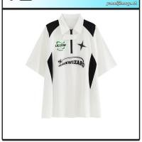 ราคา แบบแห้งเร็ว เสื้อยืดแขนสั้น คอปกโปโล ทรงหลวม สไตล์ลำลองสำหรับคู่รัก สไตล์เกาหลี สําหรับผู้ชาย (43371965891)