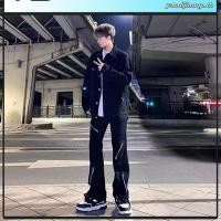 ราคา กางเกงยีนส์หลายซิปสีดําอินเทรนด์ใหม่สําหรับผู้ชายที่มีการออกแบบที่เพรียวบางของกางเกงขาม้า (26841972681)