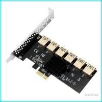ราคา Star Pci สําหรับ Express Pci e 1X ถึง 6 พอร์ต USB การ์ดขยาย Pcie X1 ถึง X4 X8 X16 Pcie Riser Extender สําหรับ BTC Mining (58000890508)