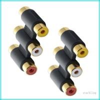ราคา Star 2Pack 3RCA Gold Plateds อะแดปเตอร์ Coupler หญิงสําหรับการติดตั้ง AV มืออาชีพ (52901606097)
