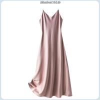 ราคา Alisa Soa เดรส สีพื้น ผ้าซาติน คอวี ทรงเอ เข้ารูป สไตล์เกาหลี สายเดี่ยว สำหรับผู้หญิง 22AS0417 2 (49100205653)