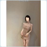 ราคา Mtt เลือกขายร้อน ชุดเดรสเกาะอกเลื่อมเซ็กซี่บริสุทธิ์กระโปรงรัดสะโพกรัดรูปเอวสำหรับฤดูหนาวของผู้หญิงกระโปรงสั้นพร้อมแผ่นรองหน้าอก (45150666060)