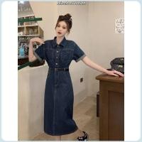 ราคา ชุดเซ็ทสาวอวบ กระโปรงยีนส์สาวอวบ ฤดูร้อนพลัสไซส์ผู้หญิงอ้วนน้องสาวระดับไฮเอนด์ละเอียดบางเอวย้อนยุคฮ่องกงเก๋ไก๋บางเดนิมเดรส (41074141520)