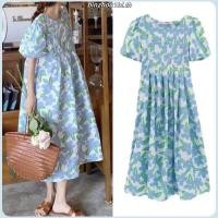 ราคา YA ZHOU LONG ชุดคลุมท้อง การออกแบบดอกไม้ น้ำขึ้นน้ำลง การออกแบบฝรั่งเศส พระคุณ ตกแต่งดอกไม้สีฟ้า สไตล์เรียบง่าย กระโปรงลำลอง (28275474141)