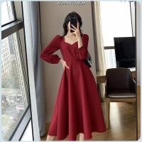 ราคา CADIA เดรสสีดำตัวเล็กหญิง ใหม่ย้อนยุคคอวียาวถึงเข่ายาวสีดำอารมณ์ชุดกระโปรงยาว (40073075314)