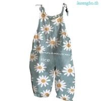 ราคา omineh ชุดจั๊มสูท ขากว้าง ทรงหลวม พิมพ์ลายดอกไม้ สไตล์วินเทจ สําหรับผู้หญิง (52851766761)