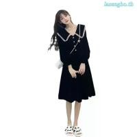 ราคา ชุดเดรสสีแดงสไตล์ฝรั่งเศสสไตล์วินเทจไซส์ใหญ่สำหรับผู้หญิงชุดเดรสยาวกำมะหยี่ใส่แล้วดูผอมสไตล์ตะวันตกสำหรับสาวอวบสำหรับฤดูใบไม้ร่วง (48350651487)