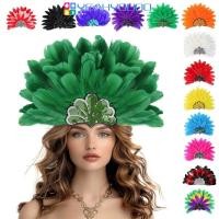 ราคา Yeahyoudo Mardi Gras Feather Sequins Flapper Headpiece ที่คาดผมปีกนกขนนกสำหรับงาน Masquerade Party (42024657457)