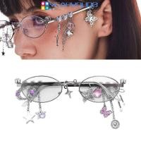 ราคา Yeahyoudo Cool Girl Elliptical Shape แว่นตากันแดดยอดนิยมแว่นตา Star Rhinestones สําหรับผู้หญิงเทศกาลดนตรี Eyewea (26091650184)