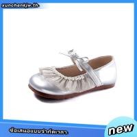 ราคา เด็กประสิทธิภาพรองเท้าเต้นรํากับจีบลูกไม้สาวเจ้าหญิงรองเท้ากับโบว์ที่เรียบง่าย2024เด็กใหม่รองเท้าแบนประดับด้วยลูกปัดนุ่ม (56200326180)