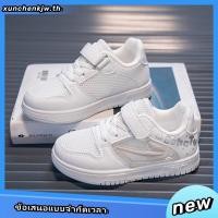 ราคา รองเท้าสีขาวทรงไม่หุ้มข้อทันสมัยใหม่สำหรับเด็กชายและเด็กหญิง รองเท้าผ้าใบ AJ สำหรับเด็กที่สวมใส่สบายและลำลอง (55451020670)