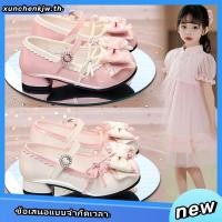 ราคา สาวรองเท้าส้นสูงรองเท้าหนังเจ้าหญิงเก๋กับโบว์โบว์คู่เด็กเจ้าหญิงงานแต่งงานรองเท้าส้นสูงแฟชั่นชุดรองเท้า (40316691224)