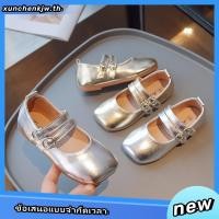 ราคา รองเท้าหนังลําลอง สีทอง แบบนิ่ม สีเงิน แบบเรียบง่าย แฟชั่นฤดูร้อน สไตล์เกาหลี สําหรับเด็กผู้หญิง 2023 (29970747125)