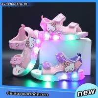 ราคา รองเท้าแตะ ลายการ์ตูนคิตตี้ มีไฟ LED เรืองแสง แฟชั่นฤดูร้อน สไตล์เกาหลี สําหรับเด็ก 2024 (29623401867)