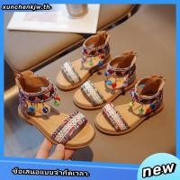 ราคา รองเท้าแตะ พื้นนิ่ม เปิดนิ้วเท้า กันลื่น แต่งลูกไม้ สไตล์โบฮีเมียน แฟชั่นโรมัน สําหรับเด็กผู้หญิง อายุ 2 16 ปี (27212614345)