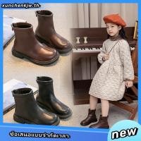 ราคา มาใหม่ รองเท้าบูทหนังนิ่ม ข้อสั้น มีซิป กันลื่น สไตล์อังกฤษ เรียบง่าย แวววาว แฟชั่น สําหรับเด็กผู้หญิง 2 8 ปี (26972931738)