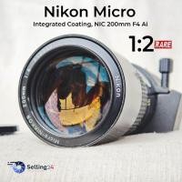 ราคา เลนส์มือหมุน Nikon 200mm f4 32 Micro NIKKOR Integrated Coating Mount Ai Rare (29758224419)