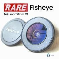 ราคา เลนส์มือหมุน Fisheye Asahi Takumar 18mm F11 Lens Pancake Ultrawide Angle Mount M42 Rare item งานเก็บสะสม (28862429115)