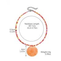 ราคา สร้อยคอน้ำเงินจากซีรีย์ Ocean Series ทำจากเปลือกหอยยุโรปและอเมริกา พร้อมลูกปัดสวยงาม (47701498668)