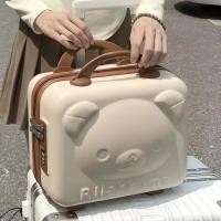ราคา 1ชิ้นการ์ตูนหมีล็อคมินิกรณีเดินทางแฟชั่น TSA Approved No Formaldehyde กระเป๋าเดินทางพลาสติกกระเป๋าเดินทางแบบพกพาสําหรับเครื่องสําอางและของขวัญ (48950097823)