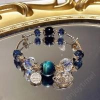 ราคา ใหม่ Gentian หินสร้อยข้อมือคริสตัลหินทรายสีฟ้ากลิ่นหอมขนาดเล็กรักศาลสวยฝรั่งเศสหรูหรา (28605931737)