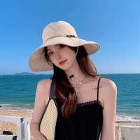 ราคา หมวกผ้าโบว์ผูกข้าม บูติก หมวกฤดูร้อนเกาหลี ป้องกันรังสียูวี ปีกกว้าง (42404949735)