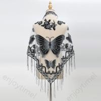 ราคา ใหม่พู่ผ้าพันคอสามเหลี่ยมสีทึบลูกไม้กลวงผีเสื้อปักสามเหลี่ยมผ้าคลุมไหล่ผ้าพันคอผู้หญิง (25131780703)