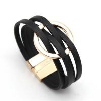 ราคา ข้ามหนังผู้หญิงสร้อยข้อมือโลหะบิ๊กแหวนข้อมือกำไลข้อมือหลายชั้นสายรัดข้อมือแม่เหล็ก S Nap กำไลข้อมือ (24137691615)