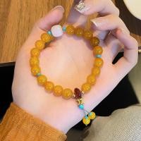 ราคา สร้อยข้อมืออาเกตเหลืองโบราณจีนใหม่ อุปกรณ์เสริม สร้อยข้อมือหยกขาว สร้อยข้อมือบูดัวร์ (42304985922)