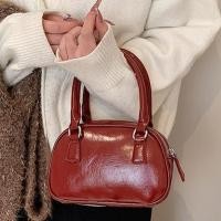 ราคา กระเป๋าสะพายข้างแบบมินิมอลพร้อมสายสะพายถอดได้ หนัง PU สีพื้น ปิดด้วยซิป ขอบทาสี สไตล์วินเทจแบบหมอนบอสตัน แฟชั่นอเนกประสงค์ (44104224128)