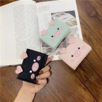 ราคา ใหม่ กระเป๋าสตางค์ หนัง PU ลายการ์ตูนหมูน่ารัก ขนาดเล็ก สําหรับผู้หญิง (24069278924)