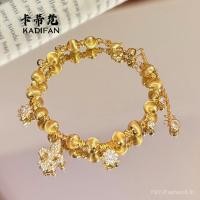 ราคา สร้อยข้อมือลูกปัดตาแมวประดับมุกและเพชรพิมพ์ สไตล์วินเทจหรูหราสำหรับผู้หญิง (41061927325)