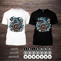 ราคา เสื้อ ยืดลายฉลามโจรสลัด ผ้า COTTON แท้ 100 ผ้าหนา ไม่บาง จัดส่งเร็ว 1 วัน (51352120493)