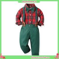 ราคา ชุดเอี๊ยมเด็กผู้ชาย ชุดคริสต์มาสเด็ก แขนยาวลายสก๊อต สไตล์วินเทจ ออกงานปาร์ตี้สำหรับเด็ก น่ารัก เนื้อผ้าอย่างดี 2 10ปี (45602331536)