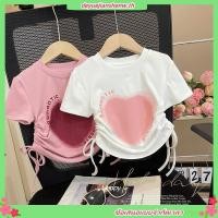 ราคา เสื้อยืดแขนสั้น ผ้าฝ้าย พิมพ์ลายการ์ตูน แบบผูกเชือก แฟชั่นฤดูร้อน สไตล์เกาหลี สําหรับเด็กผู้หญิง (44204961389)